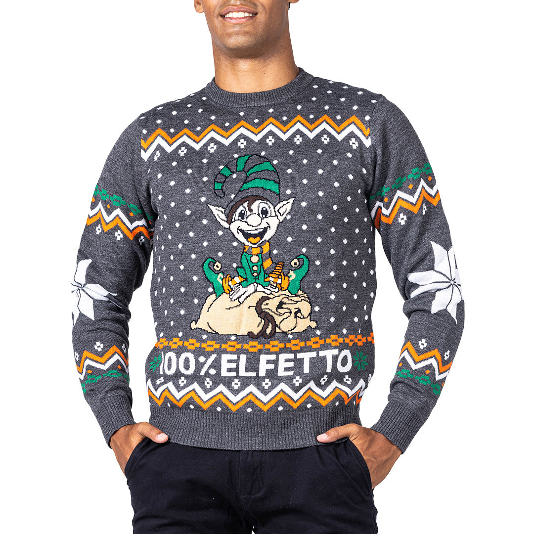 100% Elfetta maglione natalizio / christmas jumper Red – Elfidea 100% Elfetta maglione natalizio / christmas jumper Red – Elfidea