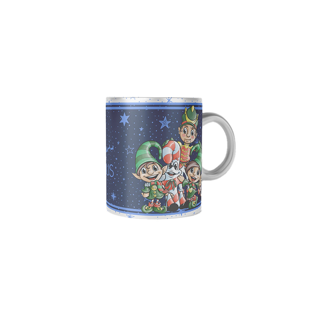 Lesser & Pavey Macneil - Tazza Natalizia Bianca 300 Ml, Design UK Con Babbo Natale E Pupazzo Di Neve, Regalo Perfetto Per Tè E Cioccolata Calda