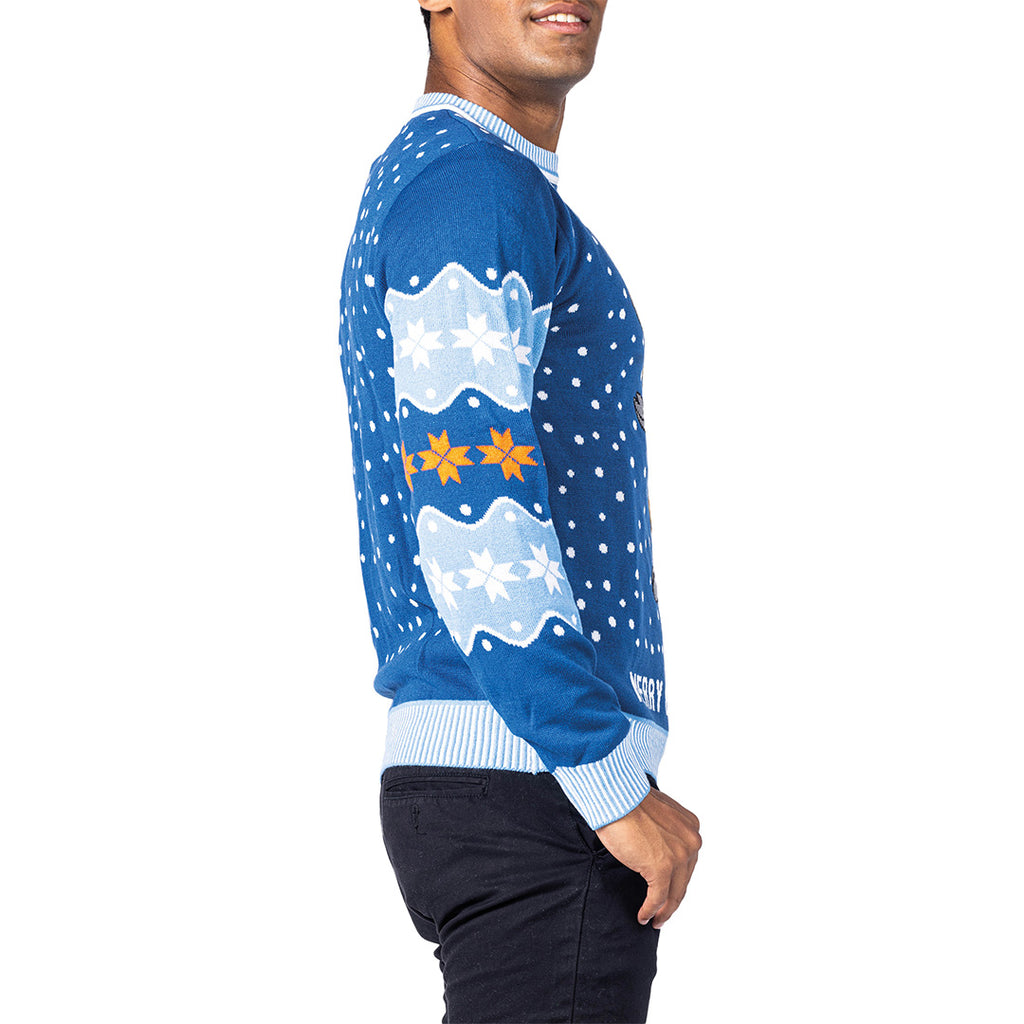 The Brooklyn Maglione Natalizio Uomo E Donna: Stampa Renne E Motivo Nordico (Taglie S-XXL)